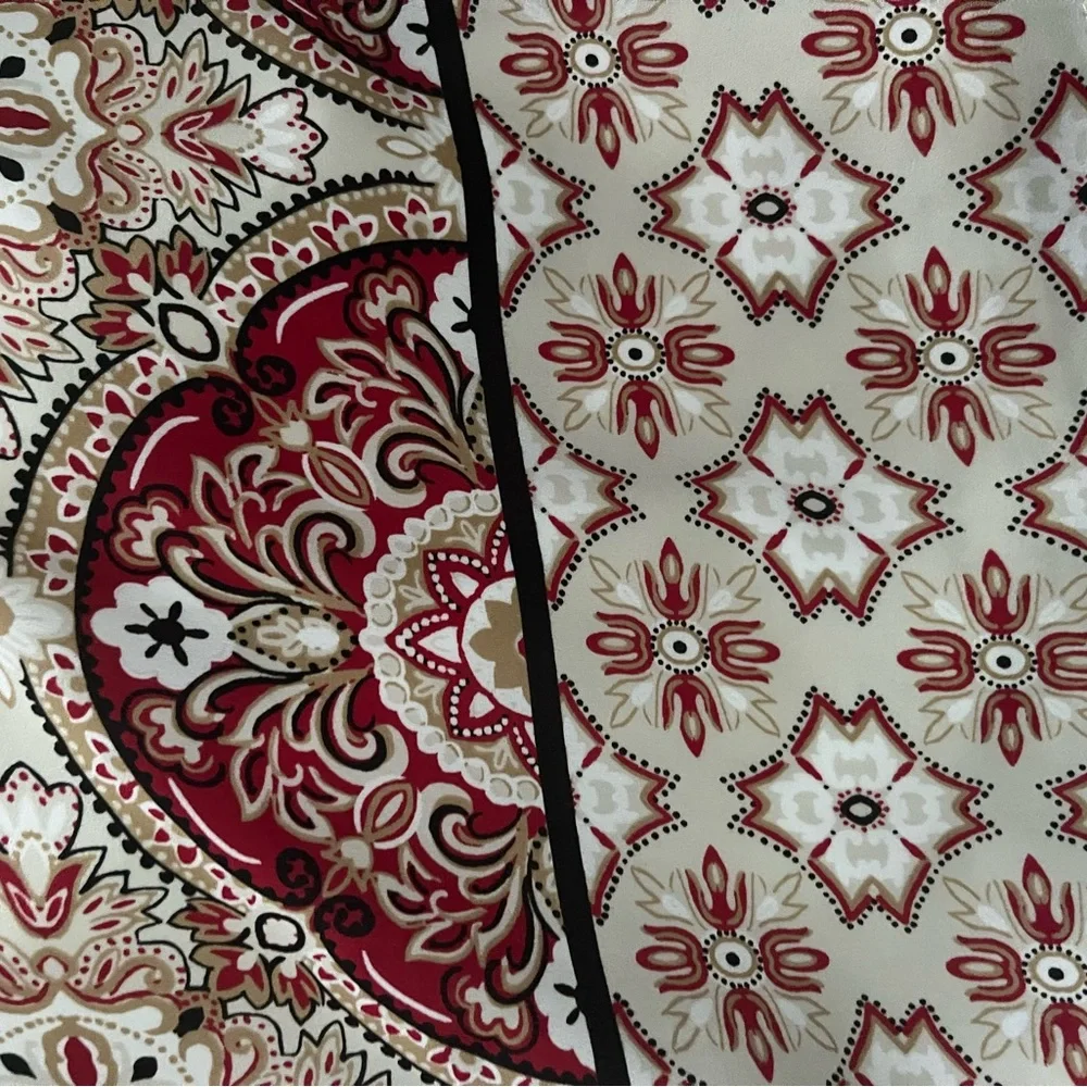 INC International Concepts Red and White Floral Blouse - Picture 7 of 8